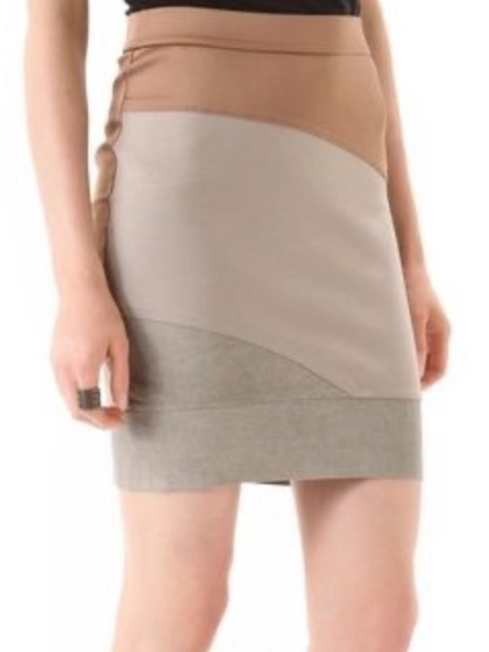 VPL Retro 70s Vintage Festival Western Boho Lagenlook Suede Patchwork Skirt 0 XS